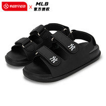 MLB Official Mens Shoes Women Shoes 2023 Summer New Outdoor Covered Water Sneakers Black Thick Bottom Slippers Beach Shoes