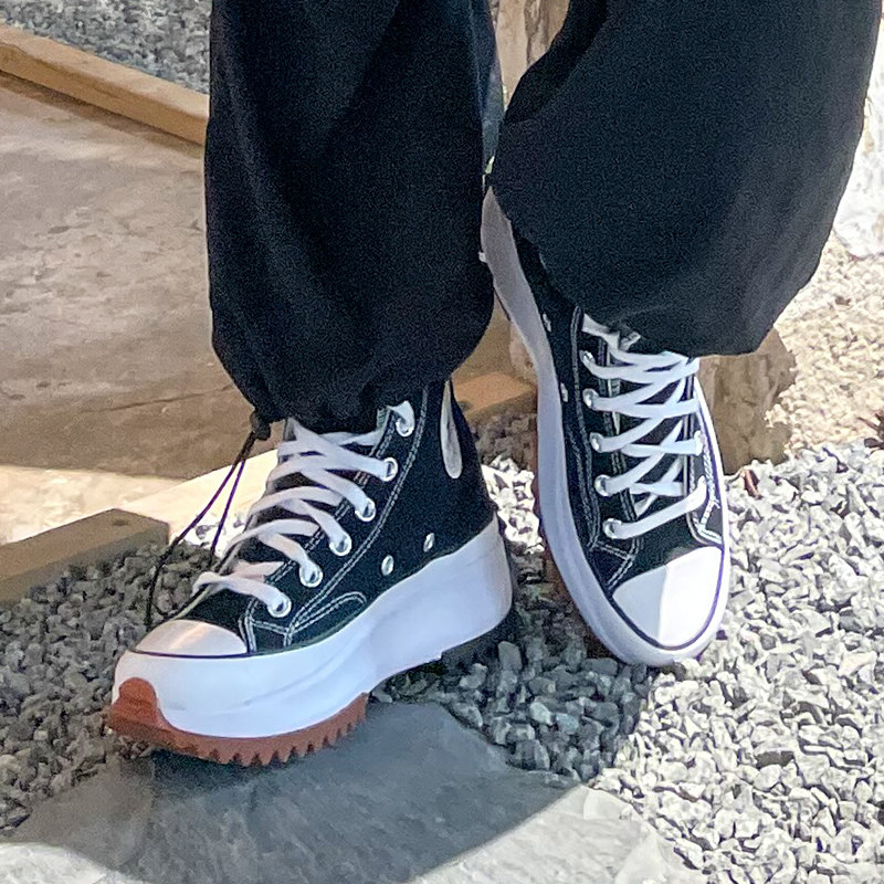 匡威高帮厚底帆布鞋男鞋女鞋秋季新款复古板鞋透气显高舒适休闲鞋,淘宝优惠券,粉丝福利购,淘宝优惠卷