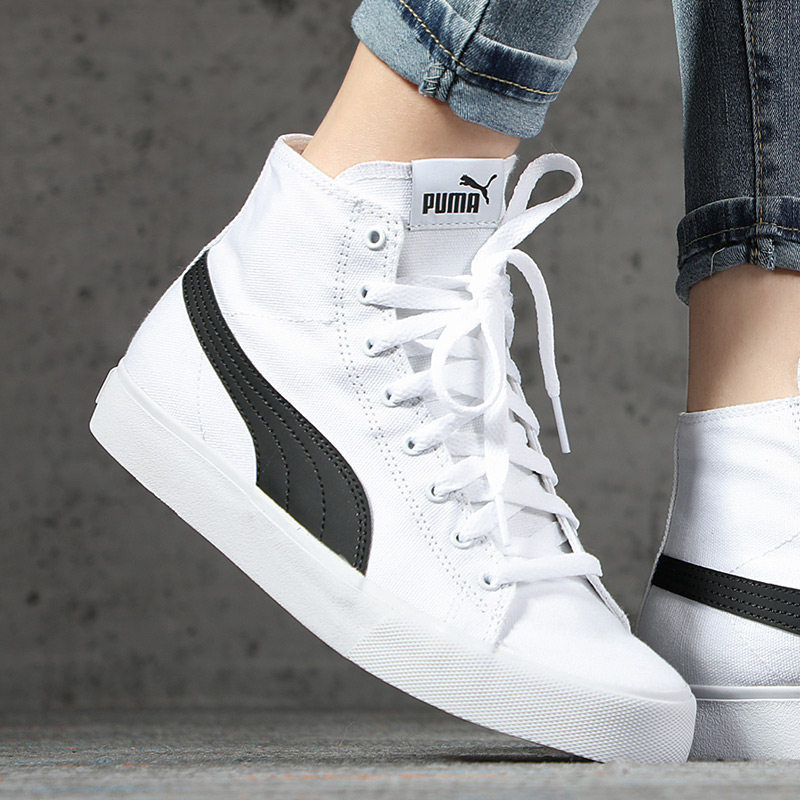 Puma彪马官方旗舰店男鞋女鞋夏季新款高帮帆布鞋白色运动鞋板鞋潮_虎窝淘