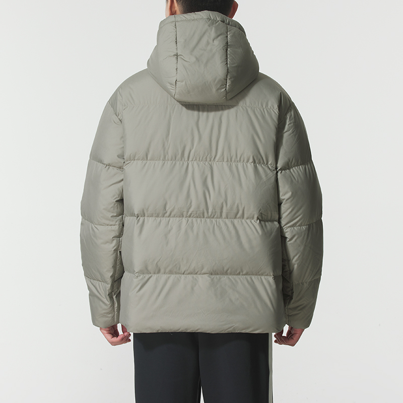 阿迪达斯羽绒夹克男装2025冬季新款连帽运动服休闲保暖外套KC2479 - 图1