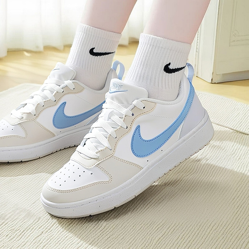 NIKE耐克正品板鞋女鞋2026冬季新款运动休闲鞋COURT小白鞋大童鞋,淘宝优惠券,粉丝福利购,淘宝优惠卷