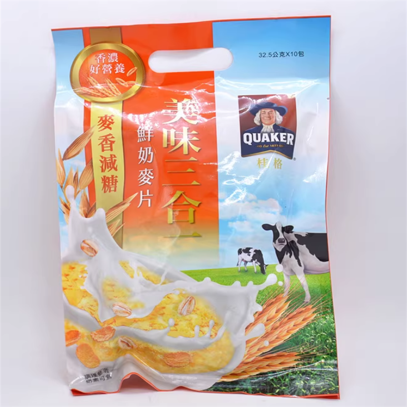 2袋包邮台湾进口桂格特浓牛奶鲜奶麦片美味三合一28gx10包早餐 - 图2