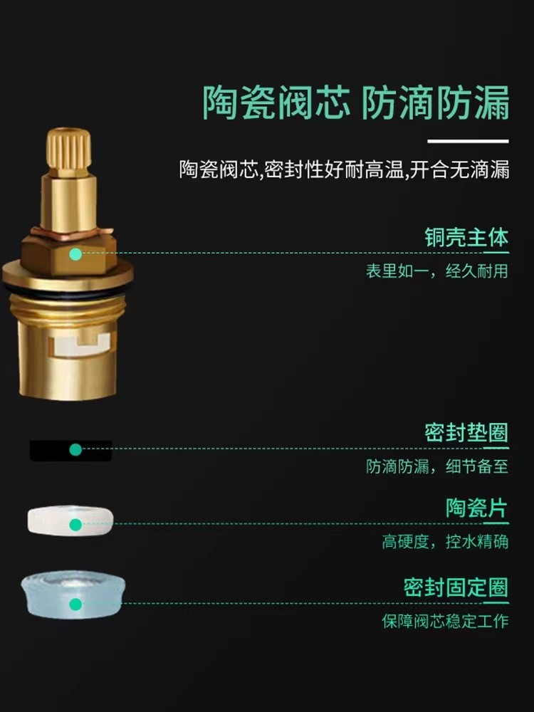 加厚全铜三角阀冷热水4分家用热水器马桶阀门一进一出进水直角阀