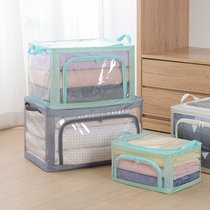 Transparent Oxford Cloth Clothing Containing Box Wardrobe Clothing Clothes Quilts Finishing Boxes Cloth Art Folding Home Containing Boxes