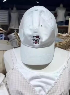 bm新款Kitty猫刺绣帽子鸭舌帽