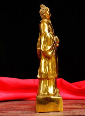 纯铜神像中医养生馆供奉摆件