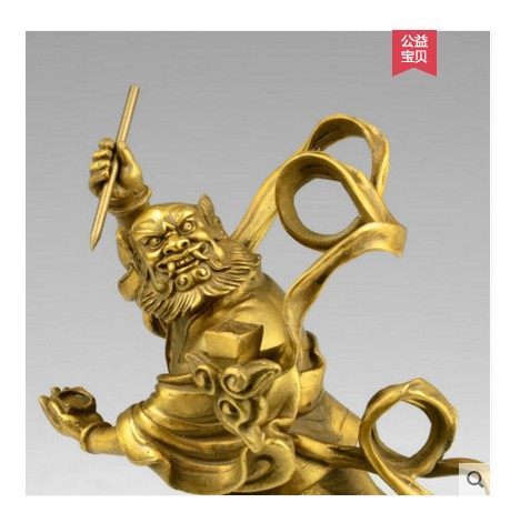 全铜魁星点斗摆件独站鳌头家用办公室书房桌面装饰品魁星踢斗铜像 - 图2