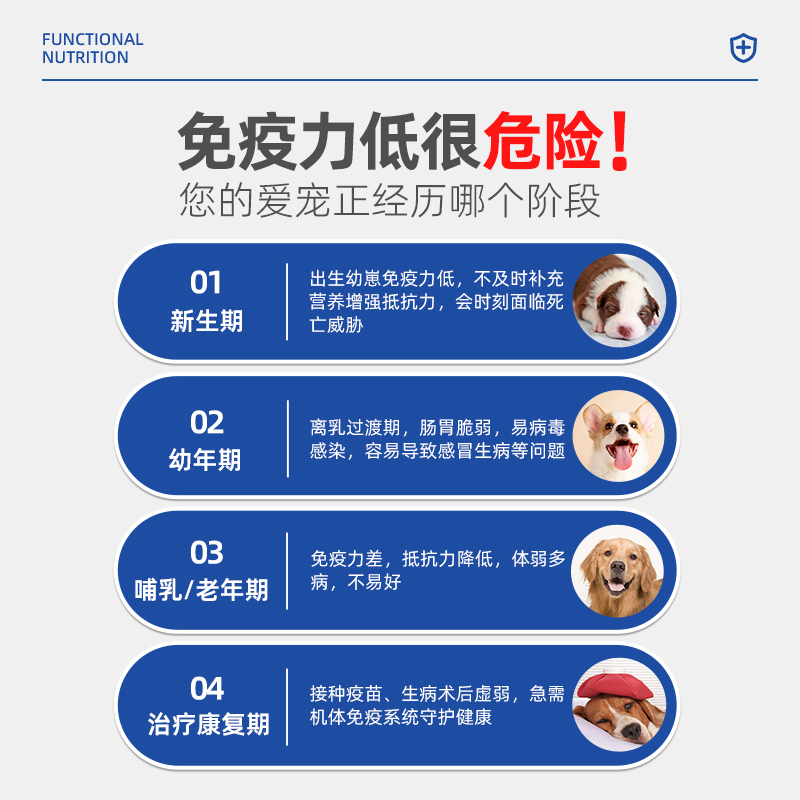 宠儿香免疫多糖膏打疫苗生病后免疫力UP幼犬牛磺酸猫咪狗狗营养膏