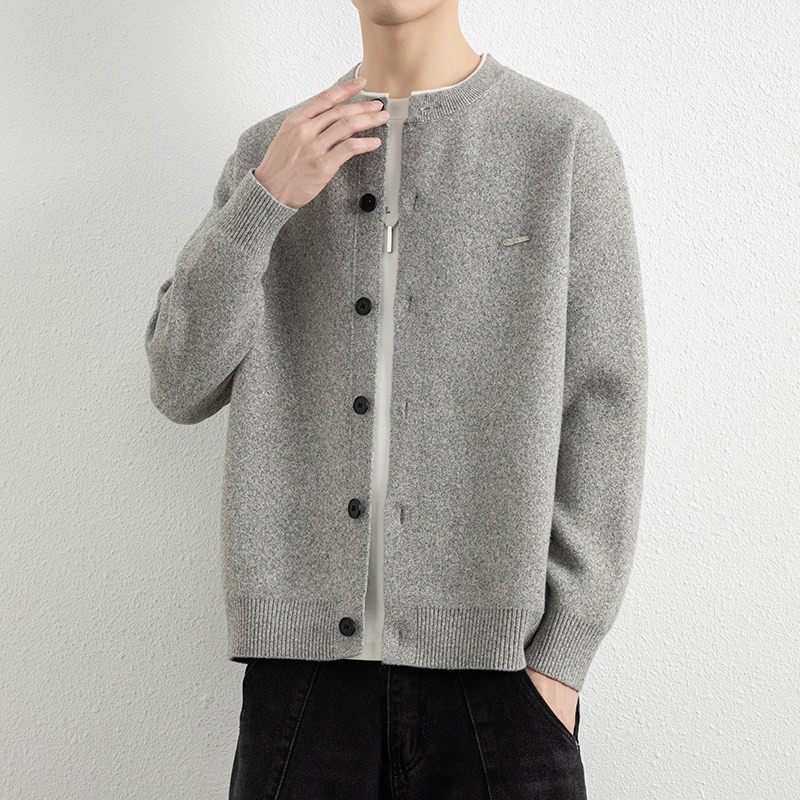 针织开衫外套男款春秋季2025新款毛衣男叠穿内搭内胆毛线衣夹克衫,淘宝优惠券,粉丝福利购,淘宝优惠卷