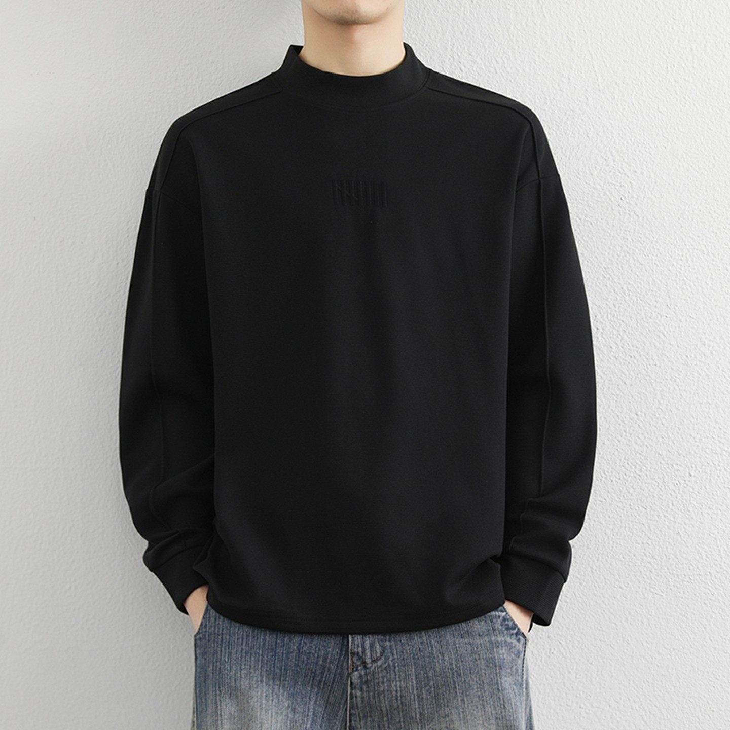 半高领打底衫男士秋冬长袖t恤加绒加厚保暖内搭双面德绒卫衣秋衣,淘宝优惠券,粉丝福利购,淘宝优惠卷