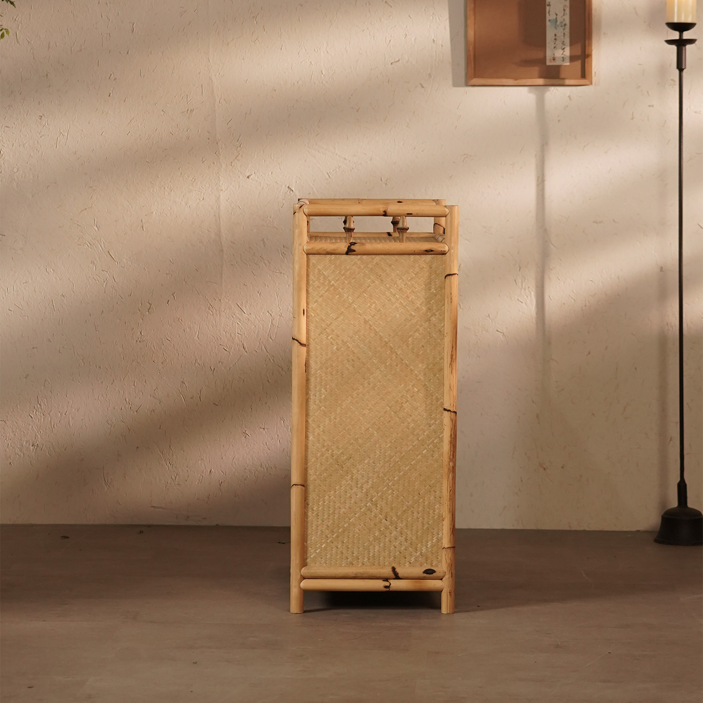 赋石天然竹藤手工制作禅意茶边柜中式复古茶空间置物茶叶柜,淘宝优惠券,粉丝福利购,淘宝优惠卷