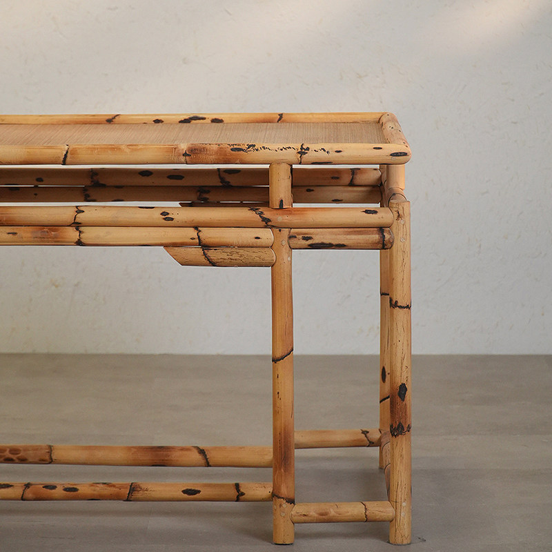 赋石家居中式原创民宿竹藤创意茶桌复古实心玛瑙藤桌子功夫茶桌椅,淘宝优惠券,粉丝福利购,淘宝优惠卷