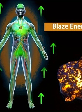 串珠男士手串高级感 紫外线发光天然石火焰石手串 朋克风石头手链