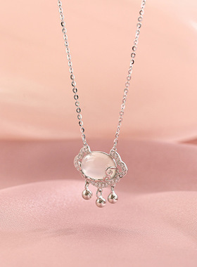 祥云项链纯银吊坠如意锁