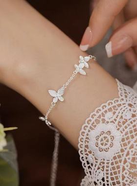 925纯银蝴蝶手链轻奢小众手串闺蜜女气质爆款高级感手镯