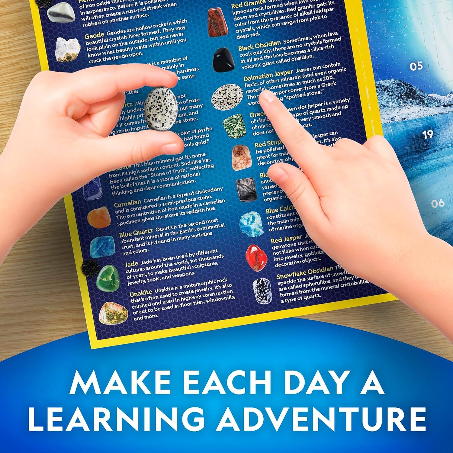 正版国家地理新年倒数日历24颗宝石儿童手工收藏科学实验玩具礼物,淘宝优惠券,粉丝福利购,淘宝优惠卷