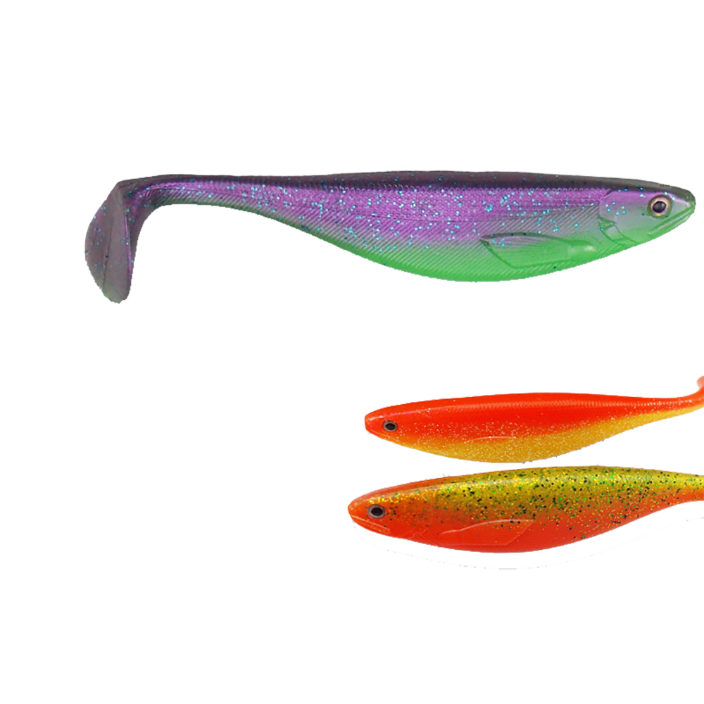 ESFISHING超大尺寸T尾路亚软饵Scot shad175mm42克2条海钓翘嘴 - 图3