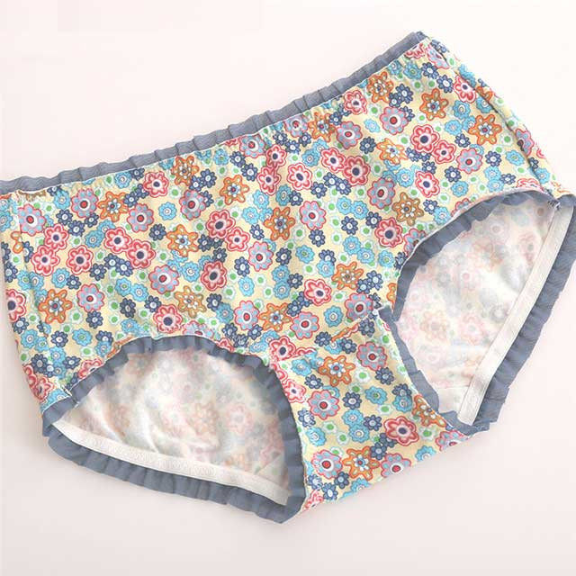 蝶安芬女士内裤女莱卡纯棉透气吸汗蕾丝边印花中腰三角内裤,淘宝优惠券,粉丝福利购,淘宝优惠卷