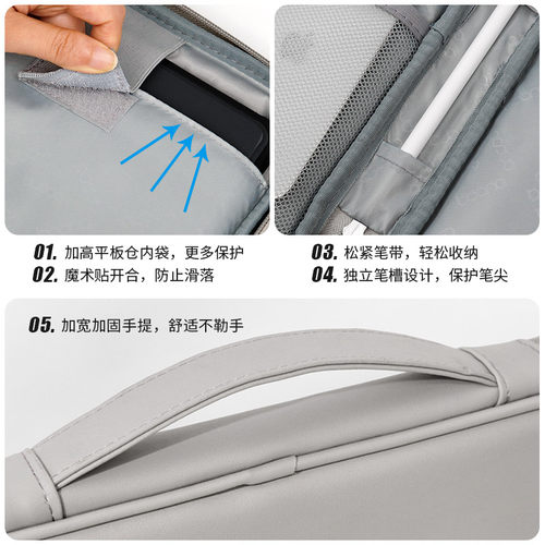 平板电脑收纳包适用苹果iPad11寸pro12.9笔air4mini6键盘袋pad电脑9手提华为matepad11保护套10.9英寸 - 图3