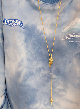 气质简约可拉伸打结项链配饰女