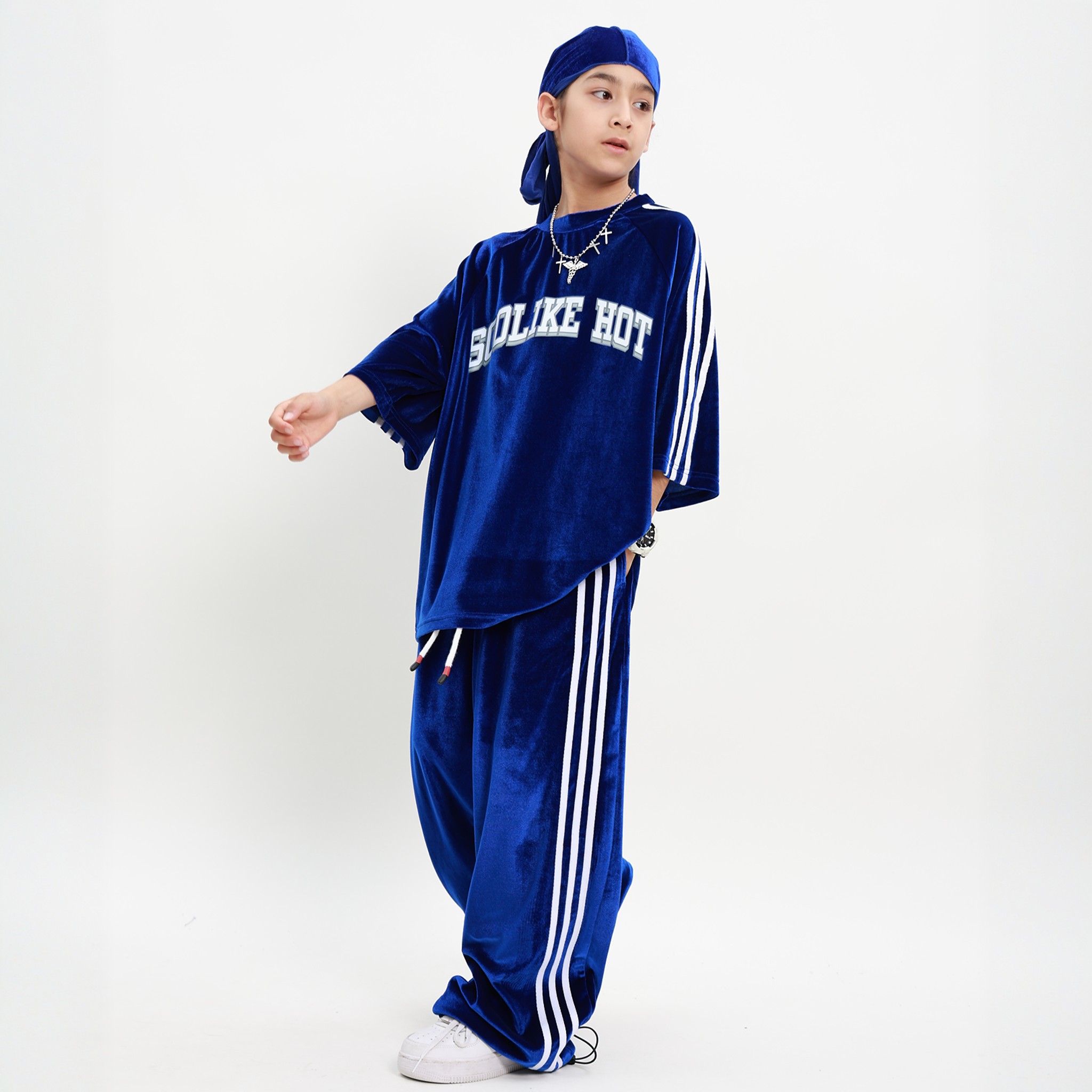 少儿嘻哈街舞服装hiphop男童爵士舞演出服儿童夏季宽松表演服套装