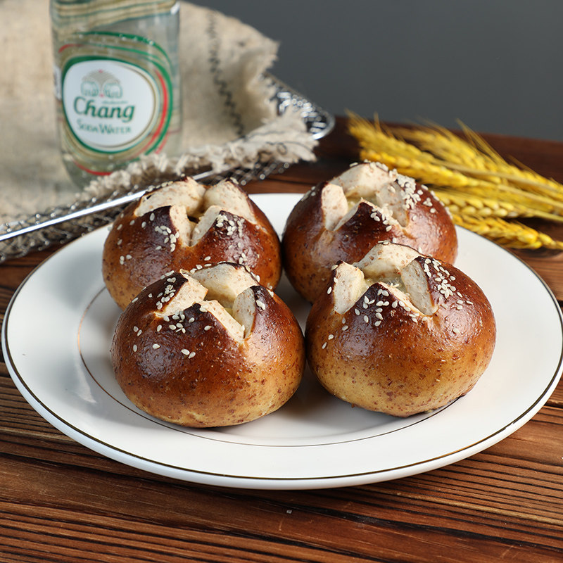 焙叔的店全麦芝士香肠碱水球面包早餐营养健身代餐轻食纯手作欧包,淘宝优惠券,粉丝福利购,淘宝优惠卷