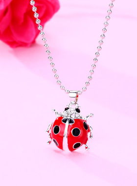 十字链儿童创意卡通瓢虫项链