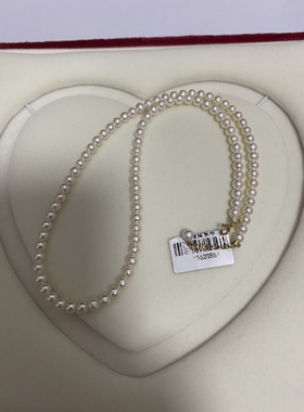 极光进口akoya彩凛冷白几乎无瑕有核无核海水珍珠颈链女锁骨饰品