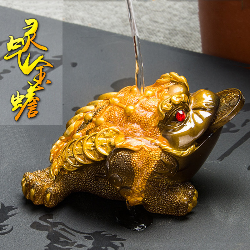 变色茶宠招财三足金蟾摆件精品可养茶台小蟾蜍茶具茶玩高启强茶桌,淘宝优惠券,粉丝福利购,淘宝优惠卷
