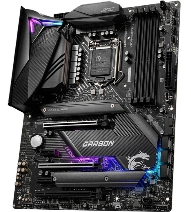 微星MPG Z490 GAMING CARBON WiFi1200针ddr4主板支持10代11代cpu - 图0