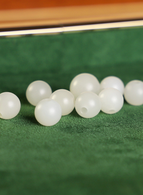 建廷新疆和田白玉散珠大孔珠