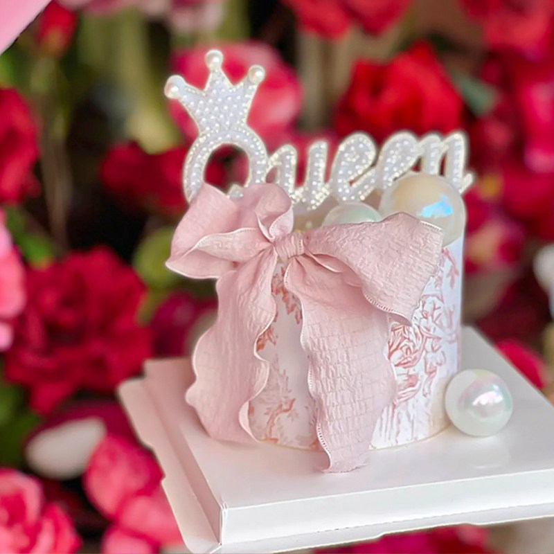 唯美3.8女神节妇女节法式慕斯蛋糕复古欧式围边皇冠珍珠Queen插件,淘宝优惠券,粉丝福利购,淘宝优惠卷