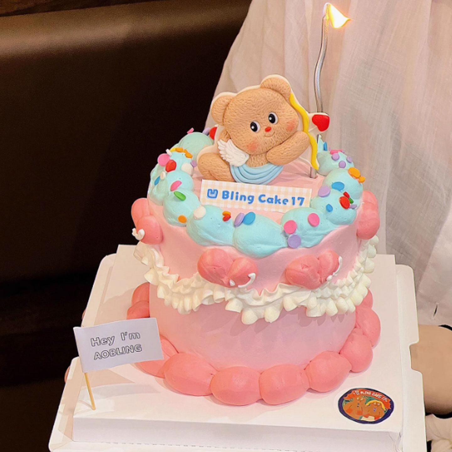 520情人节粉色系黄油小熊蛋糕装饰情侣告白可爱丘比特熊甜品插件,淘宝优惠券,粉丝福利购,淘宝优惠卷