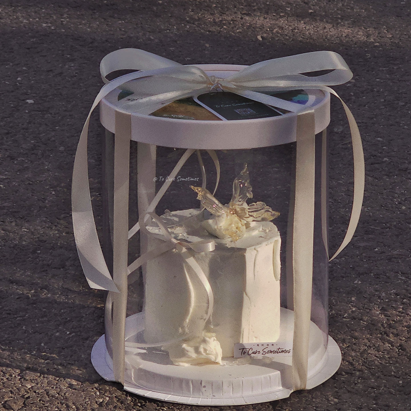 简约风奶色蝴蝶蛋糕装饰幻彩蝴蝶蜡烛摆件丝带插件甜品蛋糕打包盒,淘宝优惠券,粉丝福利购,淘宝优惠卷