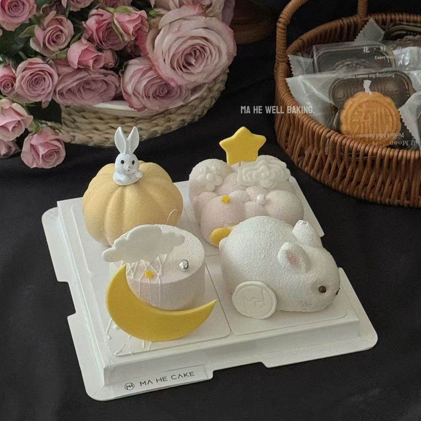 创意中秋节可爱兔子慕斯蛋糕装饰南瓜泡泡硅胶模具祥云兔兔摆件,淘宝优惠券,粉丝福利购,淘宝优惠卷