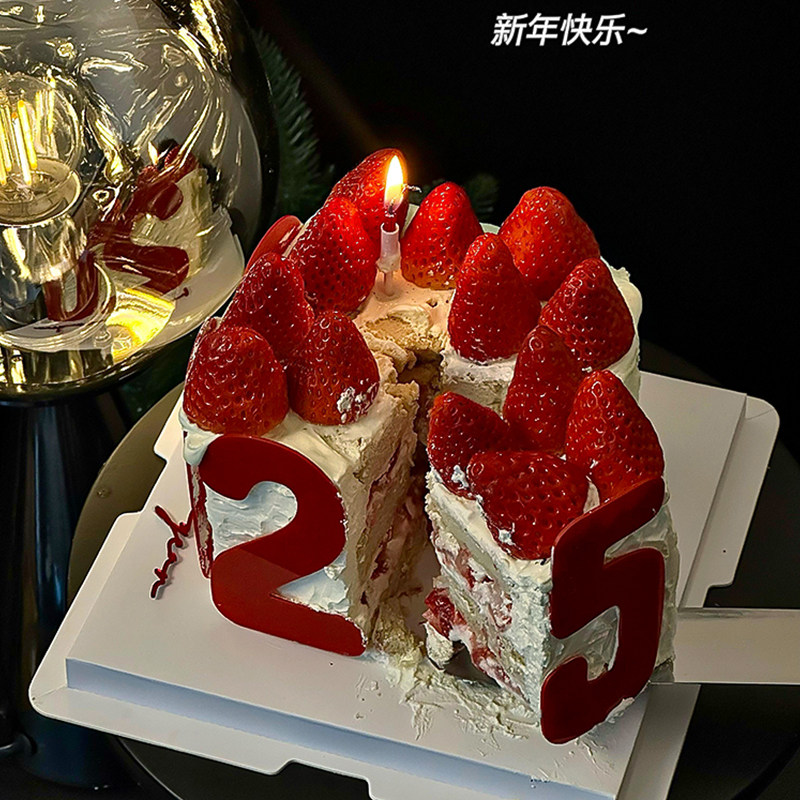 2025新年跨年元旦除夕仪式感数字曲线蜡烛蝴蝶结蛋糕装饰插牌摆件,淘宝优惠券,粉丝福利购,淘宝优惠卷