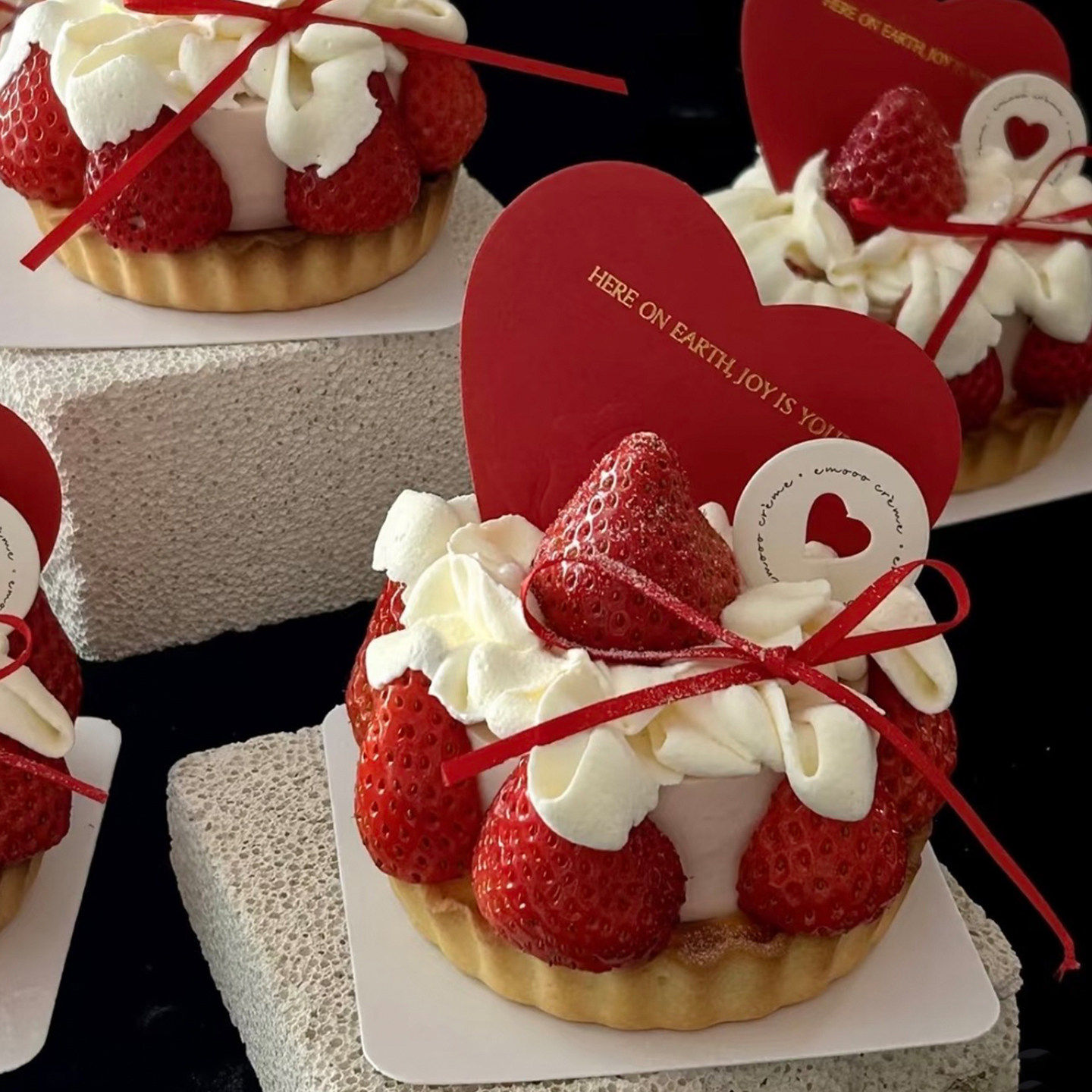2.14情人节奶油派皮草莓挞蛋糕装饰情侣告白爱心印花卡DIY蝴蝶结,淘宝优惠券,粉丝福利购,淘宝优惠卷