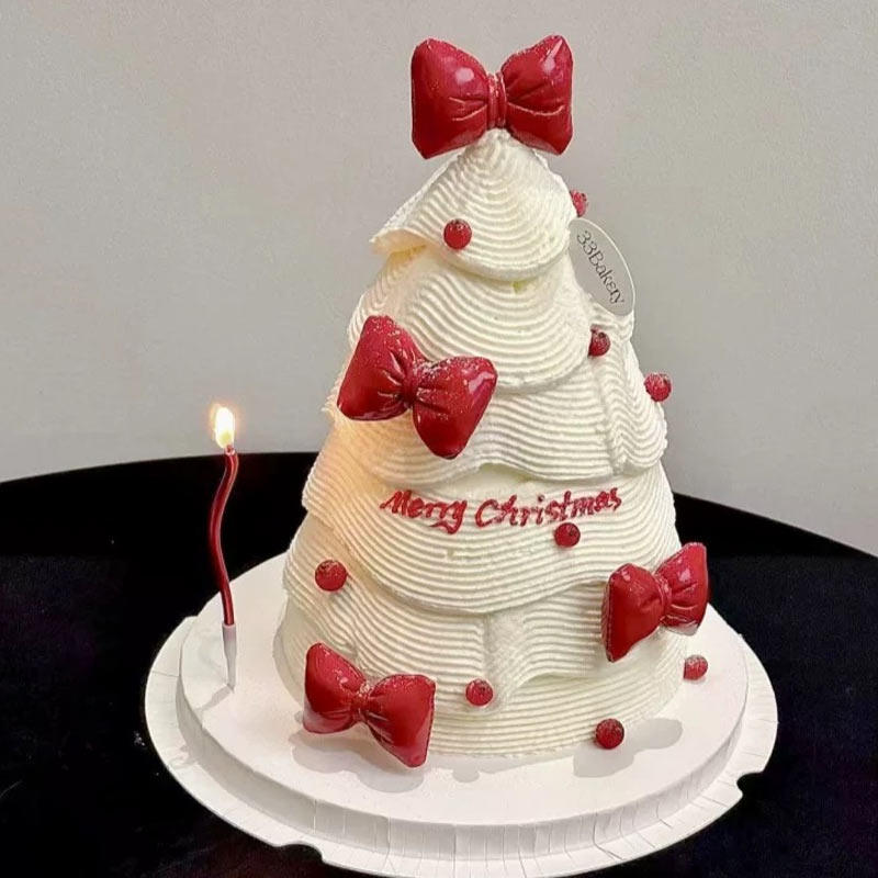 2025网红同款圣诞节新年甜品可爱摆件插件蛋糕装饰红色皮质蝴蝶结,淘宝优惠券,粉丝福利购,淘宝优惠卷