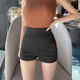 High-waisted, versatile, slim-fitting, white elastic