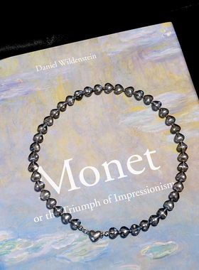 原创手作银灰爱心磁吸扣项链