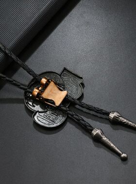 合金皮绳男女霸气个性老鹰头项链