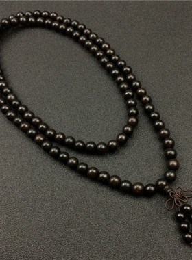 老酸枝木108颗文玩念经佛珠多圈手链