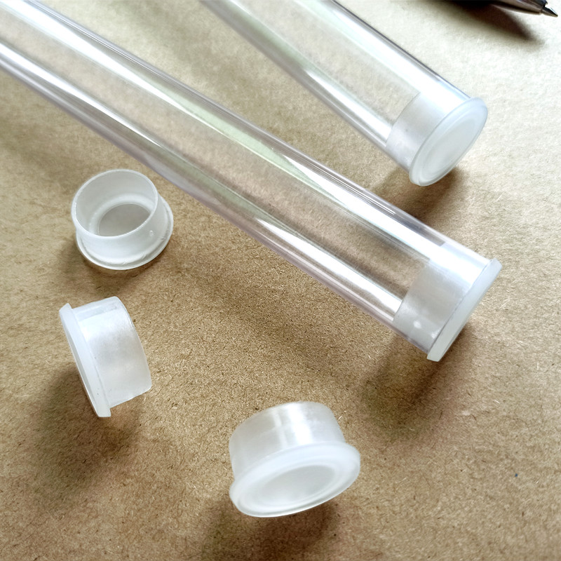 现货带盖子透明包装管 塑料筒PVC管外径21，内径20mm可裁切定制 - 图0