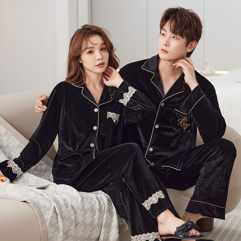 情侣睡衣男女士春秋冬季大码金丝绒家居服外套2025结婚红色本命年,淘宝优惠券,粉丝福利购,淘宝优惠卷