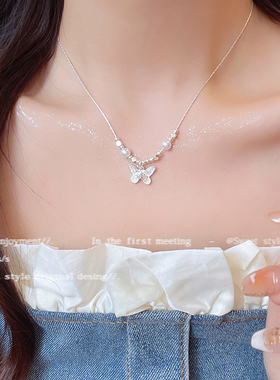 幻蝶之舞项链女款ins甜美中国风