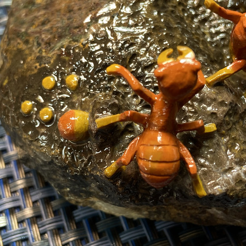 河北宣化战国红玛瑙奇石摆件蚂蚁收藏精工雕刻一物一图南山 - 图3