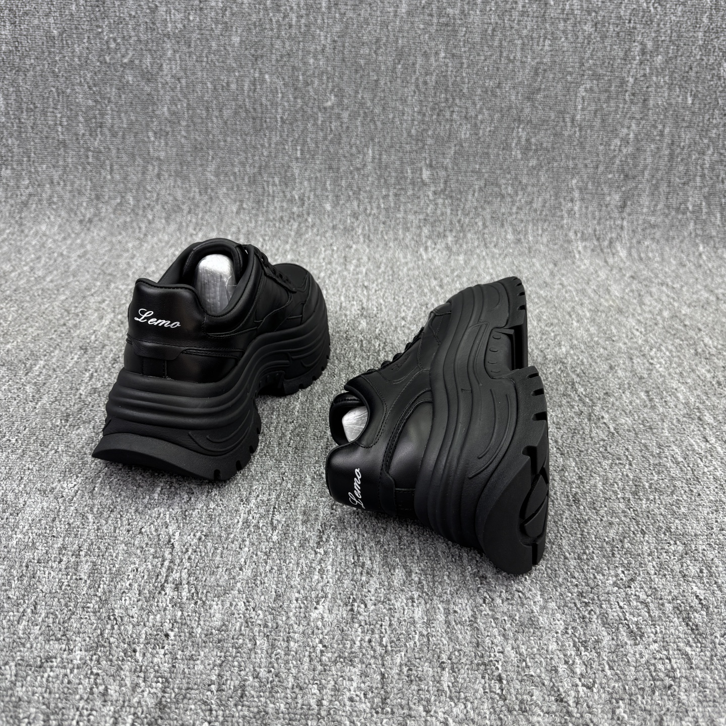 乐魔欧洲站欧货真皮女鞋2025秋新款高跟厚底松糕鞋运动休闲老爹鞋 - 图1