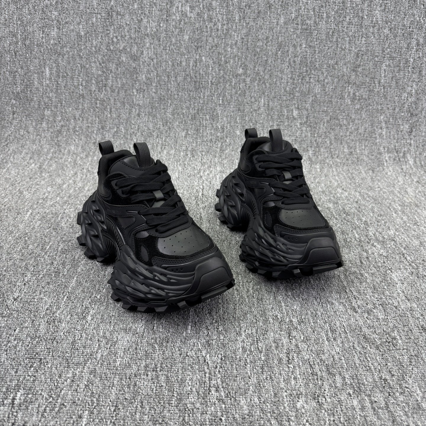 欧洲站欧货真皮女鞋2025秋季新款高跟厚底松糕鞋系带拼色老爹鞋潮,淘宝优惠券,粉丝福利购,淘宝优惠卷