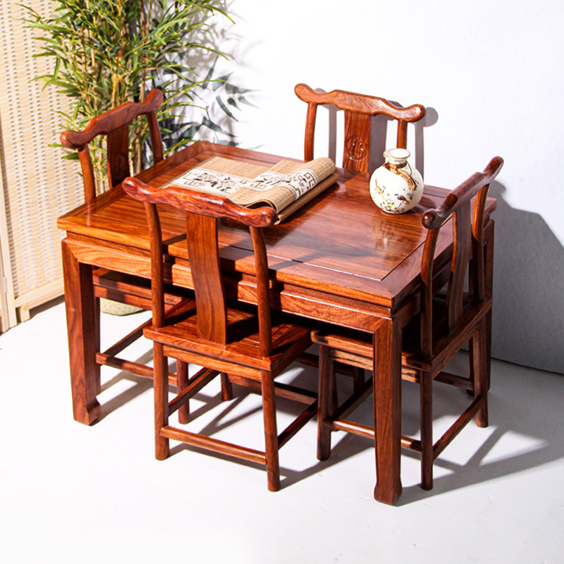 新中式非洲花梨木刺猬紫檀长条矮桌椅小型饭桌家用红木马蹄腿实木,淘宝优惠券,粉丝福利购,淘宝优惠卷