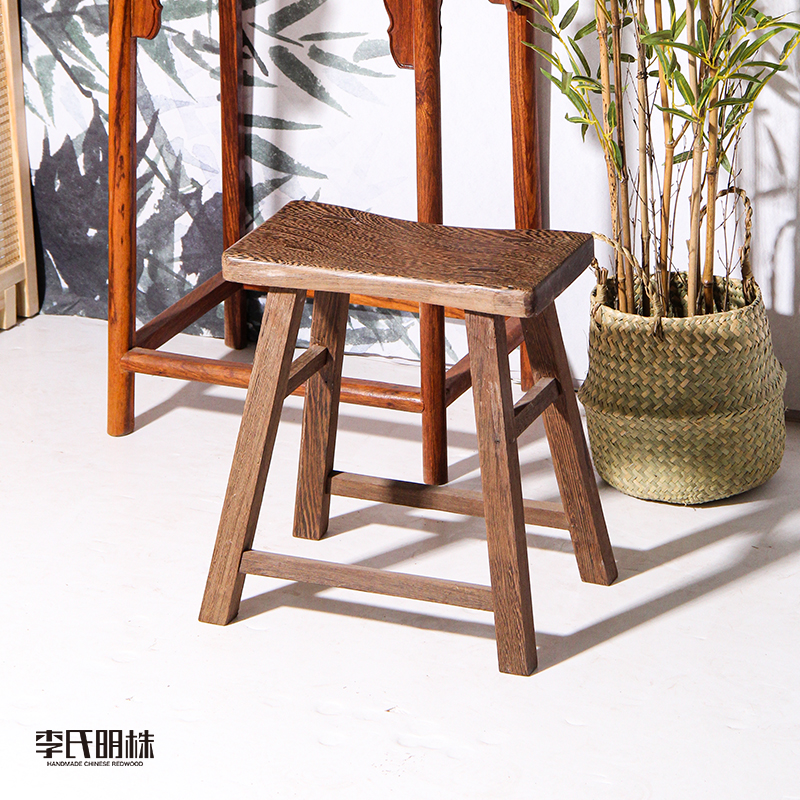 红木非洲鸡翅木小长凳实木板凳原木沙发凳换鞋凳洗菜凳中式木凳 - 图3